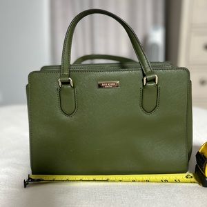 Kate Spade Hunter Green Tote with cross body strap